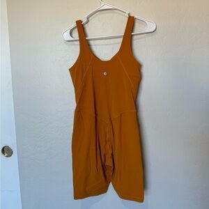 Lululemon Athletica Mustard Sleeveless Romper